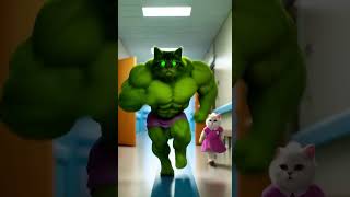 The Hulk Kitten 🛁💚 A Heroic Fall into Mom’s Armscat cattales catfunny catshorts funny catvid [upl. by Koser837]