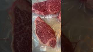 A close look at LEAN A5 Wagyu filet only 8 out of 12 on marbling the leanest grade [upl. by Kevyn942]