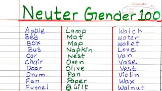 🧿 Common Gender Neuter Gender। Masculine Feminine Gender । Neuter Gender Examples [upl. by Gabrila]