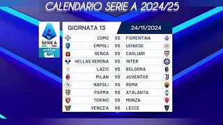 Calendario Serie A 202425 [upl. by Aetnahs340]