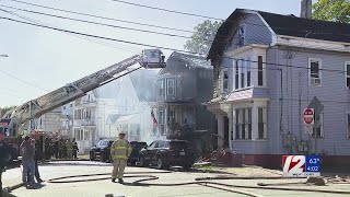 Fire damages 2 Providence homes 5 families displaced [upl. by Eaned869]