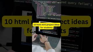 Top 10 HTML CSS Project Ideas for web developer  Build your journey as a web developer shorts [upl. by Dambro]