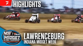 USAC Indiana Midget Week at Lawrenceburg Speedway 6524  Highlights [upl. by Anilyx]