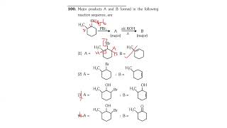 Major product formed in a reaction sequence are 2methylcyclohexanol on reaction with PBr3 and KOH [upl. by Laure]