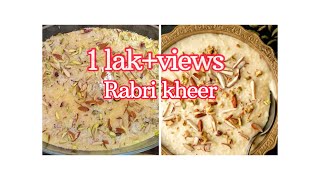 special rabri kheer  rabri kheer recipe a traditional pakistani [upl. by Hurty50]