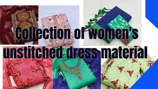 collection of womensgirls unstitched dress material with dupatta [upl. by Jabe]