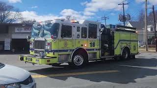 Mechanicstown ny FD engine 118 responding to Electrical fire at galleria [upl. by Alo]