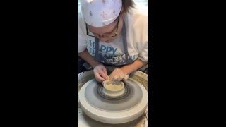 Pottery Throwing  Garlic Grating Bowl [upl. by Letsyrc]