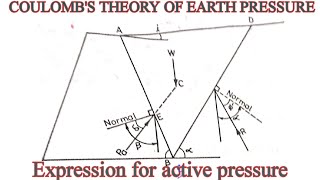 Coulombs earth pressure theory in Hindi [upl. by Loring]