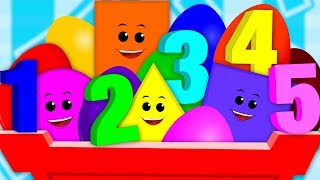 Learn Shapes With Numbers  Shapes Song For Kids  Numbers Song For Children By Crazy Eggs [upl. by Paske]