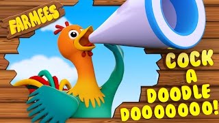 Cock A Doodle Do  Nursery Rhymes  3D Rhymes  Kids Song  Baby Rhymes by Farmees [upl. by Sonitnatsnoc]