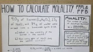 How to Calculate Molality PPM amp PPB [upl. by Acinhoj453]