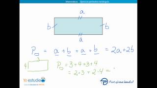 Como sacar la BASE de un RECTANGULO con el PERIMETRO y la ALTURA [upl. by Ciaphus]