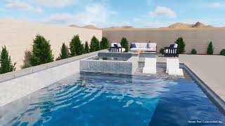 Collins Residence Pool Design HansenPools [upl. by Nyvar64]