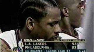 Allen Iverson 2001 NBA Final Game 5 vs Kobe Bryant Lakers [upl. by Ransome]