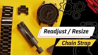 How to Adjust Resize metal smart watch strap with link adjuster [upl. by Nahshon560]