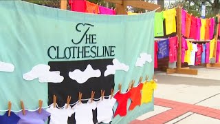 Annual clothesline project workshop bringing awareness [upl. by Malinowski]