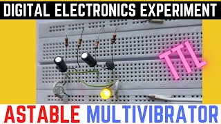 How to make astable multivibrator using transistor  Astable Multivibrator using BJT Explained [upl. by Olodort480]