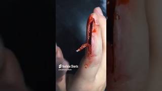 How to make wound illusions using makeup 😫makeup sfx youtubeshorts foryou fypシ sfxmakeup art [upl. by Tartan715]