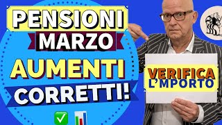 PENSIONI 👉 TABELLA AUMENTI MARZO RIFORMA IRPEF 🧮 VERIFICA L’IMPORTO CORRETTO ✅ [upl. by Ahsytal]