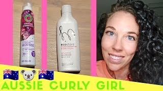 Curly Girl Method  Trying EcoStore Volumising Conditioner amp Herbal Essences Tousling Mousse [upl. by Meggie578]