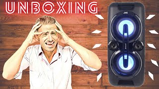 NÃO ESTAVA À ESPERA  Impecável UNBOXING COLUNA BOOMBOX JVC [upl. by Shererd]