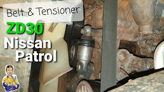 Nissan Patrol ZD30 Tensioner and Belt Replacement [upl. by Airekahs]