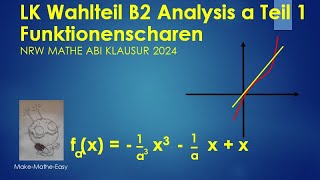 LK Prüfungsteil B2 Analysis Mathe Abi Klausur NRW 2024 Aufgabe a Teil1 [upl. by Sharyl]