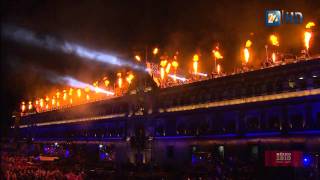 Bicentenario Independencia México  Concierto de flamas performance sobre palacio nacional HD [upl. by Aluk]