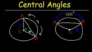 Central Angles Circle Arcs Angle Measurement Major Arcs vs Minor Arcs Chords  Geometry [upl. by Kiefer]