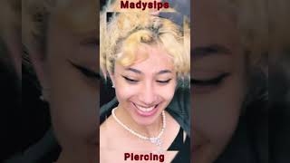 Industrial piercingmadysips piercinglovers septumpiercing piercings nosepiercing tattoo [upl. by Ettevol]