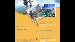 Photoshop Tutorial Travel Brochure Design [upl. by Uon213]