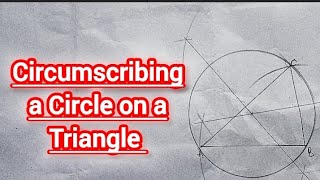 Circumscribing a circle on a triangle [upl. by Lladnik]