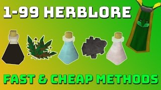 199 Herblore Guide Runescape 3 Fast amp Cheap methods [upl. by Adnalu]