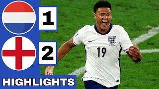 ⚪️Netherlands vs England 12 Extended HIGHLIGHTS  EURO 2024 SemiFinal [upl. by Akimert]