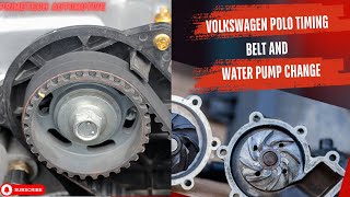 Volkswagen polo Timing belt Volkswagen polo water pump change [upl. by Kcid]