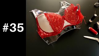 Your sewing inspiration on bra making skill sillk lace feathers bow [upl. by Terchie]