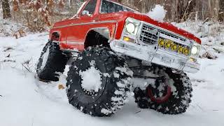 Traxxas TRX4 High Trail K10 Cheyenne snowy trail ride [upl. by Anitsrhc]