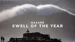 Nazaré BIGGEST Swell of the Year [upl. by Htyderem]