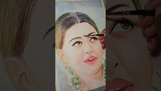 Watercolor portrait 💞👀 watercolor portrait aishwarya art drawing sketch satisfying [upl. by Alletsyrc]