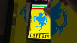 Combining the Twitter and Ferrari logos logodesign logos mashup redesign procreate shorts [upl. by Acinor]