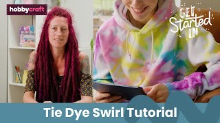 Tie Dye Swirl Tutorial  Get Started in Tie Dye  Hobbycraft [upl. by Enirhtak]