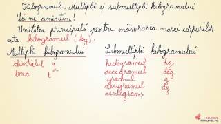 Kilogramul Multiplii si submultiplii kilogramului  Matematica clasa a IIIa [upl. by Wernsman]