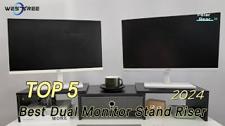 TOP 5 Best Dual Monitor Stand Riser 2024 [upl. by Ynor]