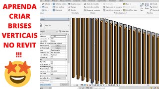 REVIT COMO COLOCAR BRISES VERTICAIS COM PAREDE CORTINA [upl. by Bastien85]