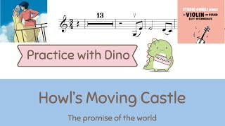 Howls Moving Castle  Promise of the World  Violin Tutorial Easy Intermediate [upl. by Natka193]