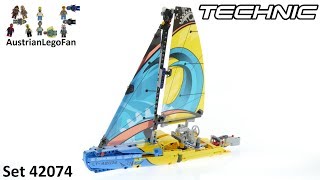 Lego Technic 42074 Racing Yacht  Lego Speed Build Review [upl. by Anella]