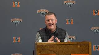 Mercer Football Week 13 Press Conference 112023 [upl. by Eillas300]