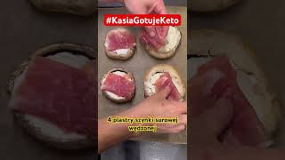 Kasia Gotuje Keto  Pieczarki faszerowane z parmezanem i szynką shorts kasiagotujeketo [upl. by Dahlstrom]