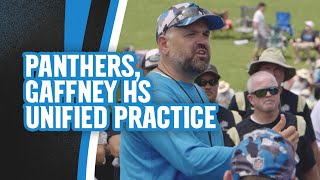 Carolina Panthers Gaffney HS hold unified practice bringing together pros and high schoolers [upl. by Drye33]